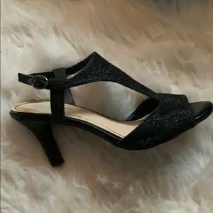 Marbella Black Sparkle Heels